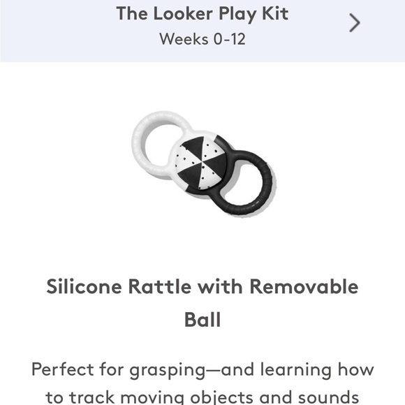 Lovevery Toys Lovevery Silicon Baby Rattle With Removable Ball 